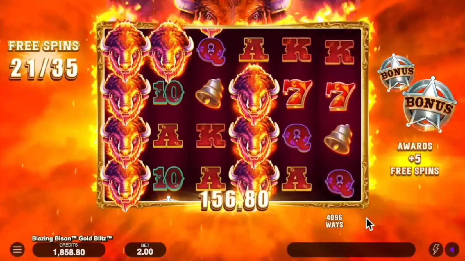 Blazing Bison Gold Blitz Slot Free Spins