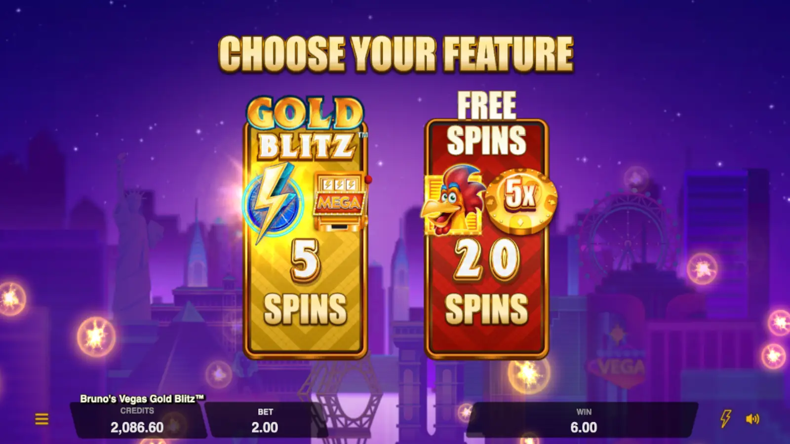 Bruno's Vegas Gold Blitz Slot Scatter Symbols