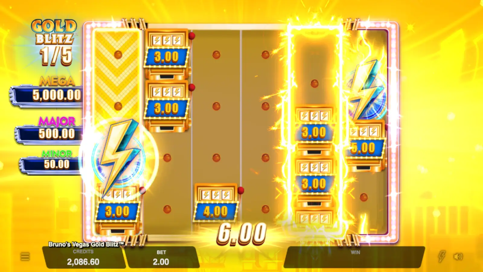 Bruno's Vegas Gold Blitz Slot Gold Blitz