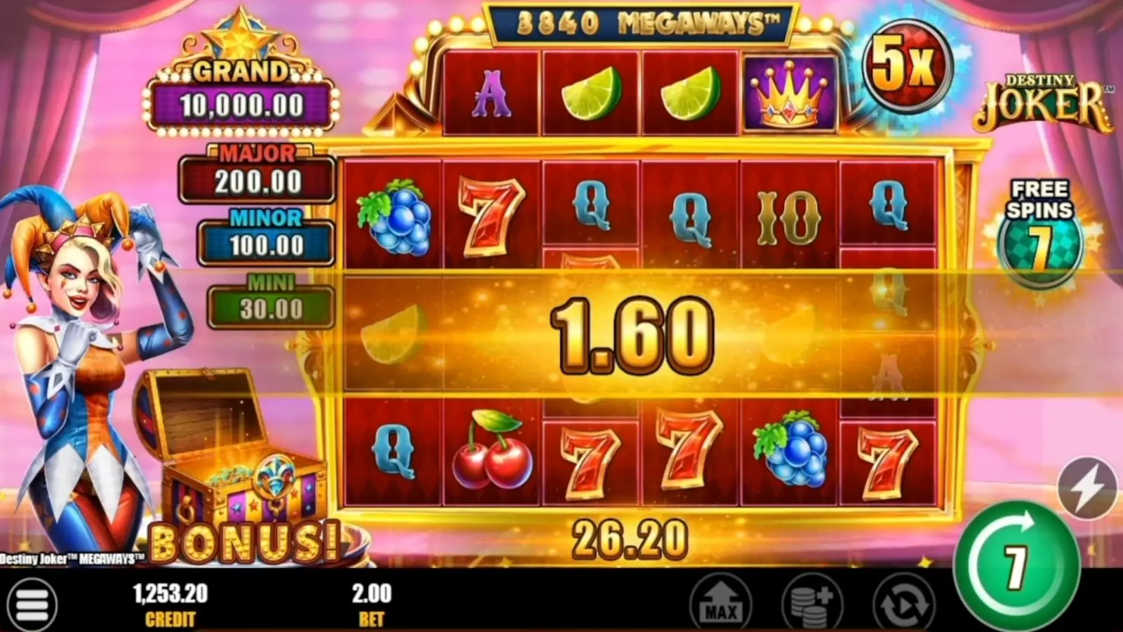 Destiny Joker Megaways Slot Free Spins