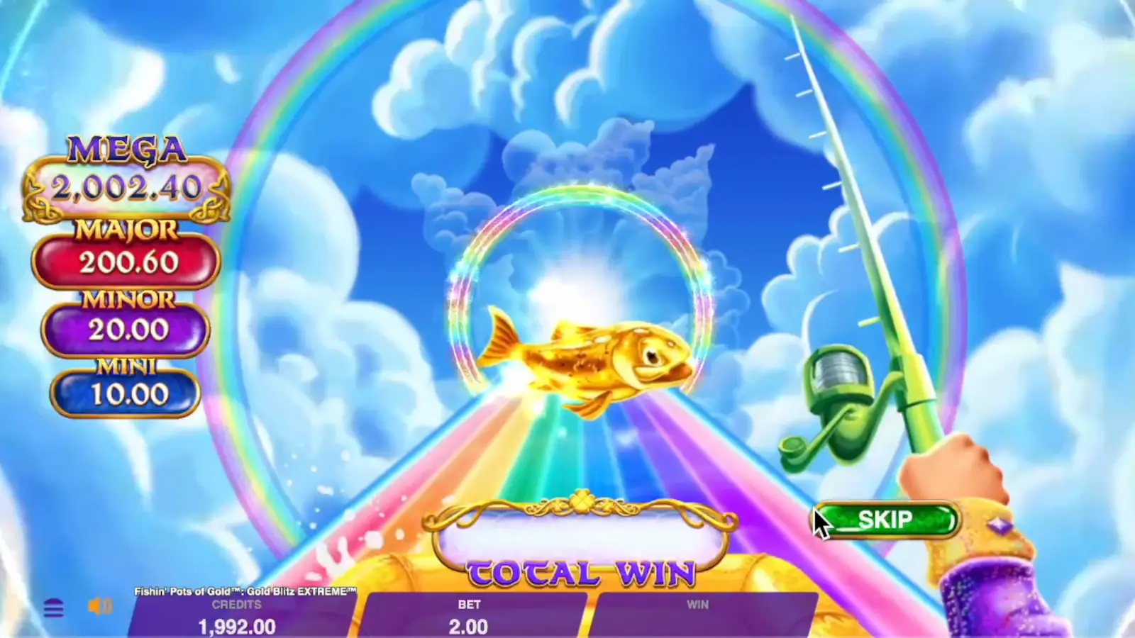 Fishin Pots of Gold Gold Blitz EXTREME Slot Rising Rewards™ Jackpot Feature