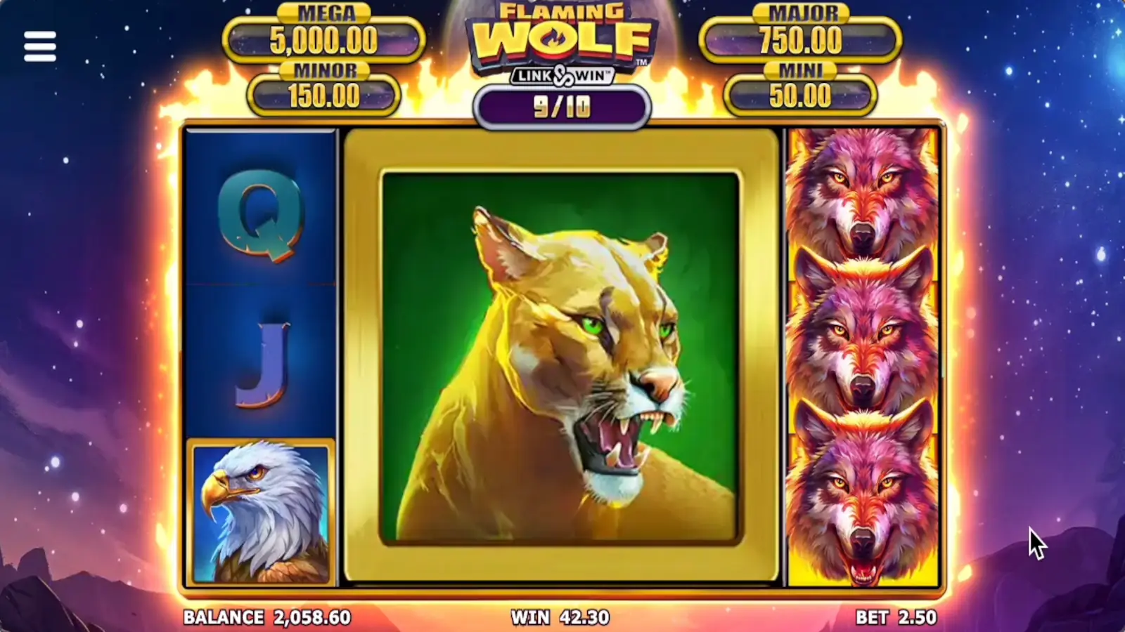 Flaming Wolf Link&Win Slot Free Spins