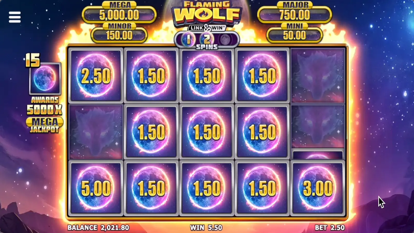 Flaming Wolf Link&Win Slot Link&Win™ Feature