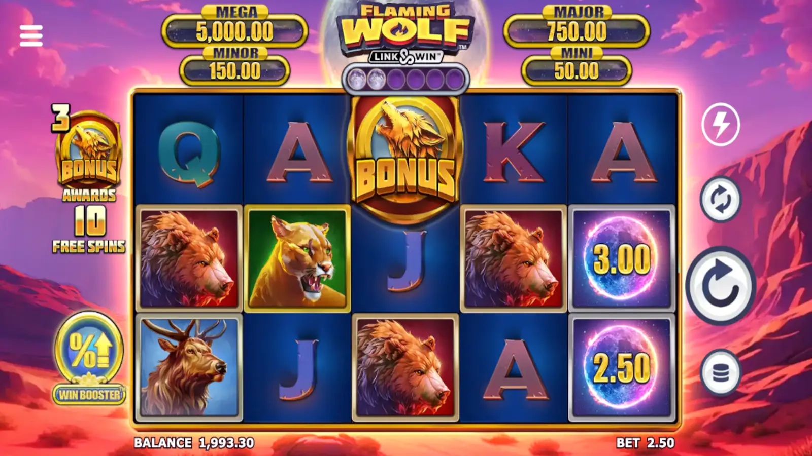 Flaming Wolf Link&Win Slot Rules and Gameplay