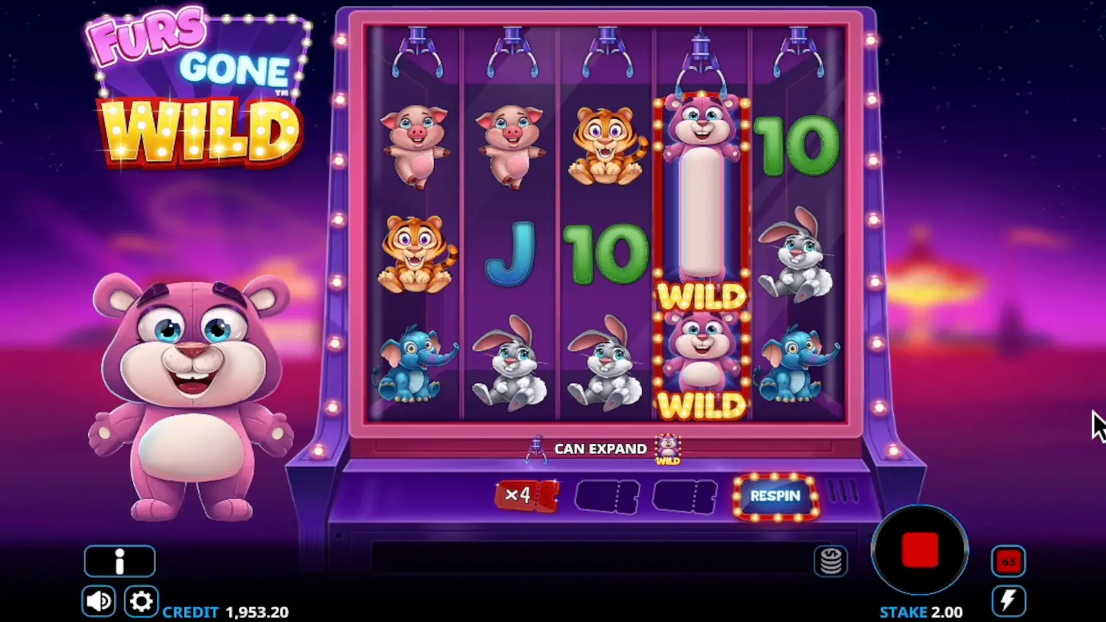 Furs Gone Wild Slot Wild Symbols and Respins