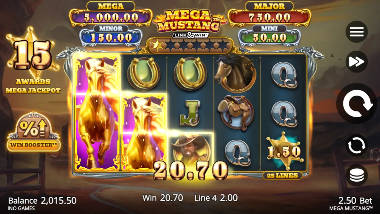 Mega Mustang Slot Wild Symbol