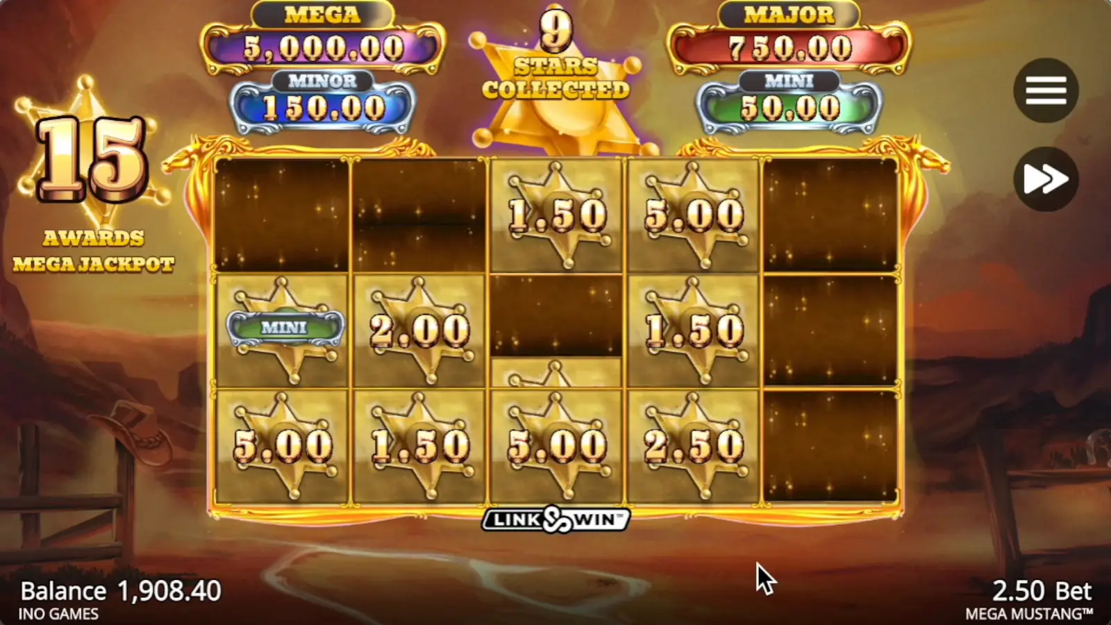 Mega Mustang Slot Link&Win