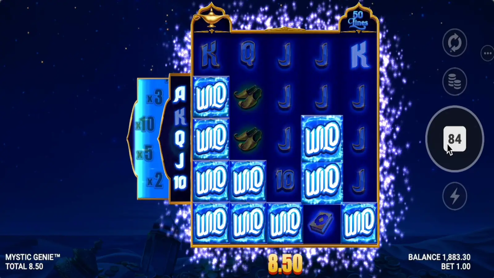 Mystic Genie Slot Sticky Wild Respins