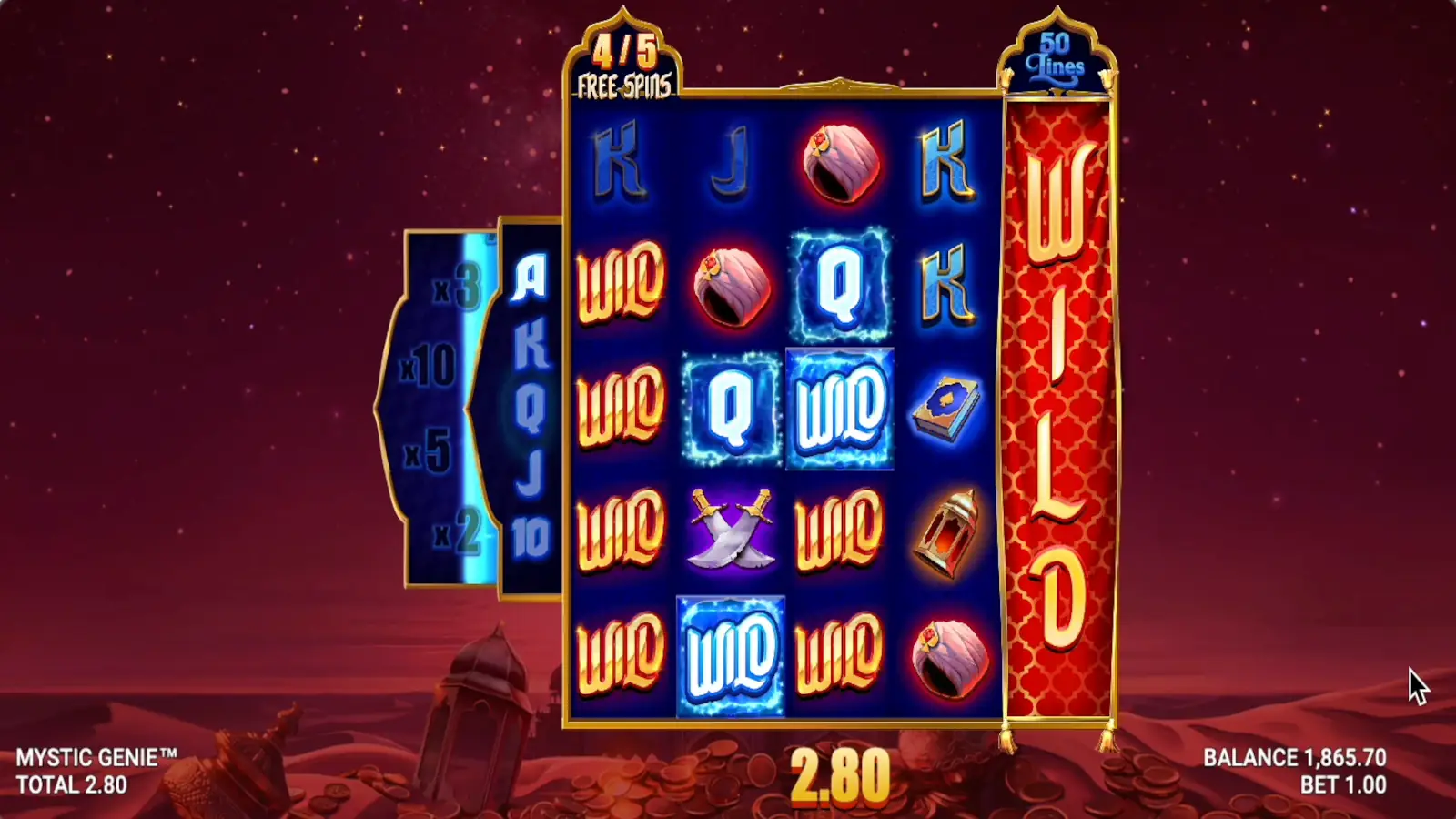 Mystic Genie Slot Free Spins