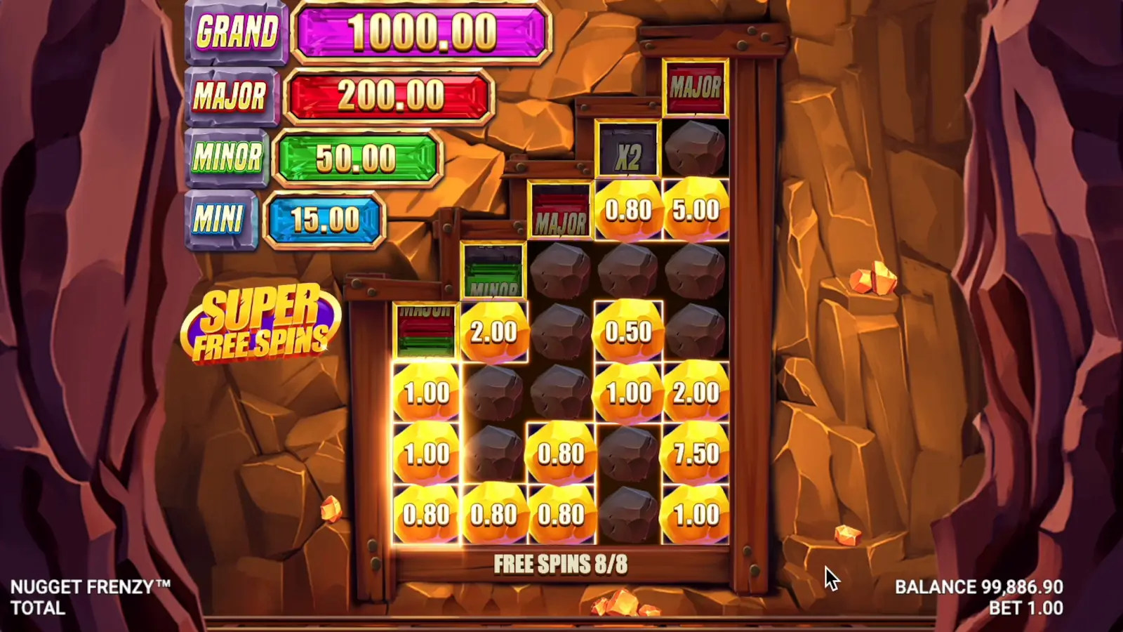 Nugget Frenzy Slot Super Free Spins