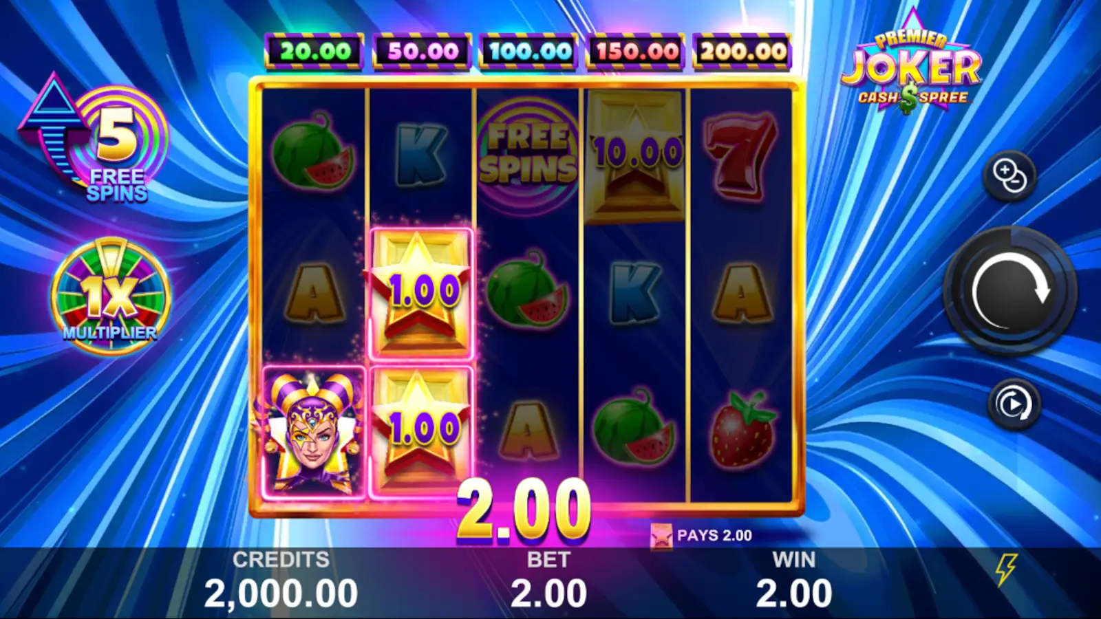 Premier Joker Cash Spree Slot Cash Spree™ Symbols