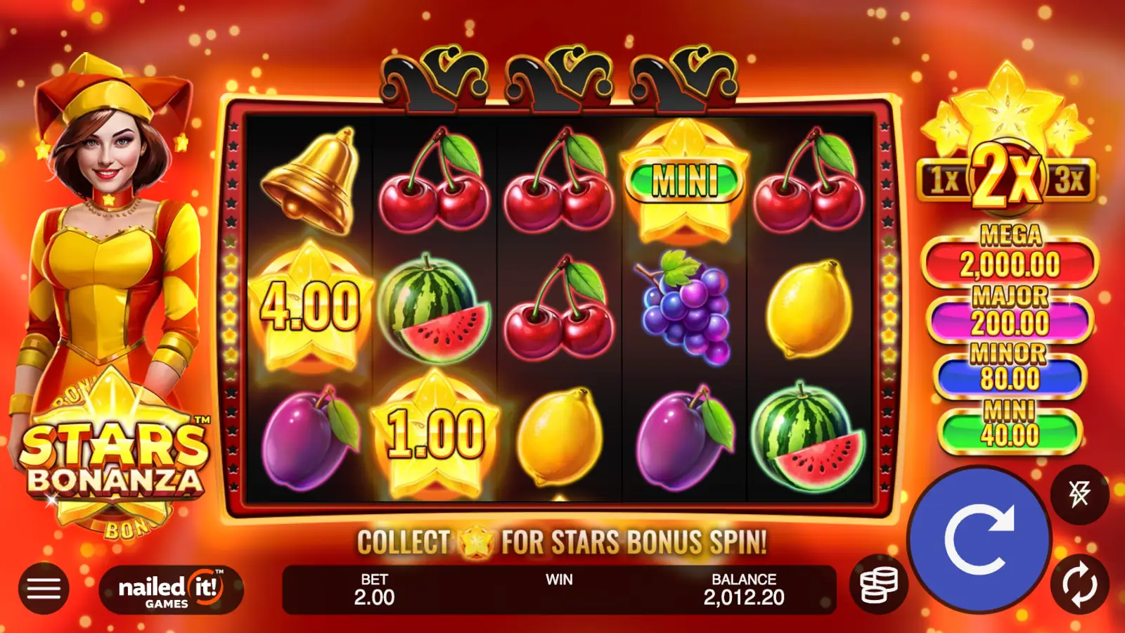 Stars Bonanza Slot Starfruit Symbols