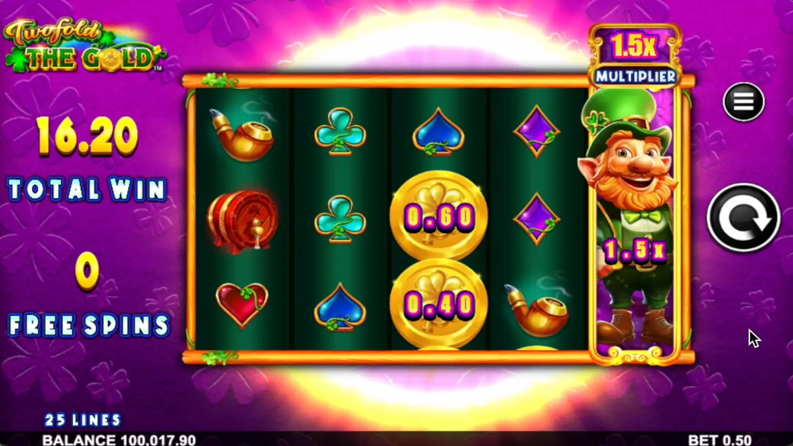 Twofold the Gold Slot Free Spins 1