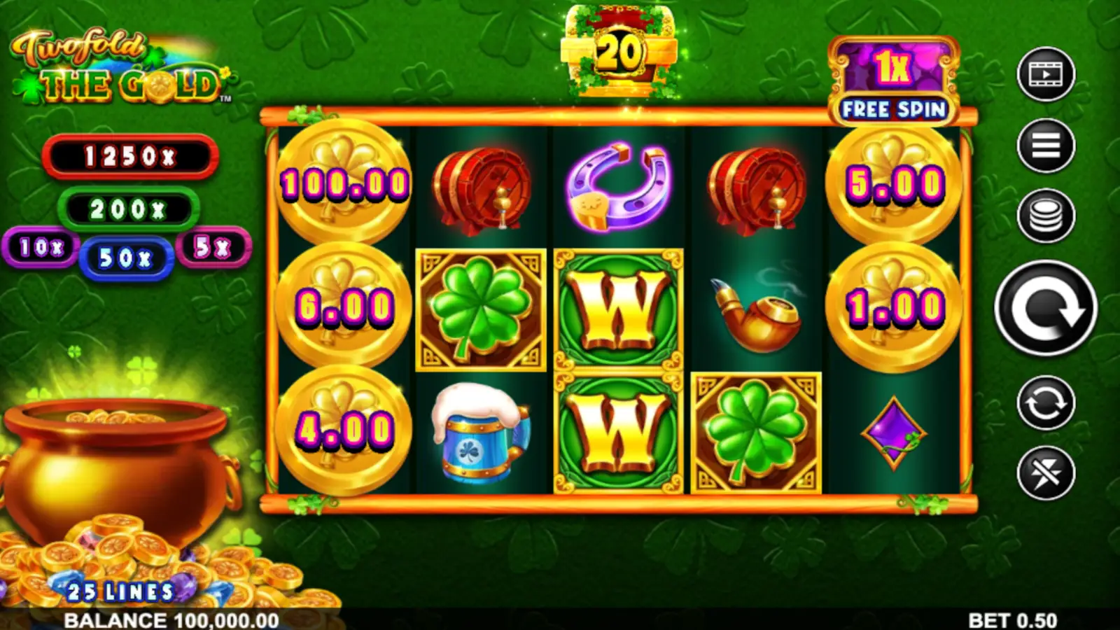 Twofold the Gold Slot Rules and Gameplay