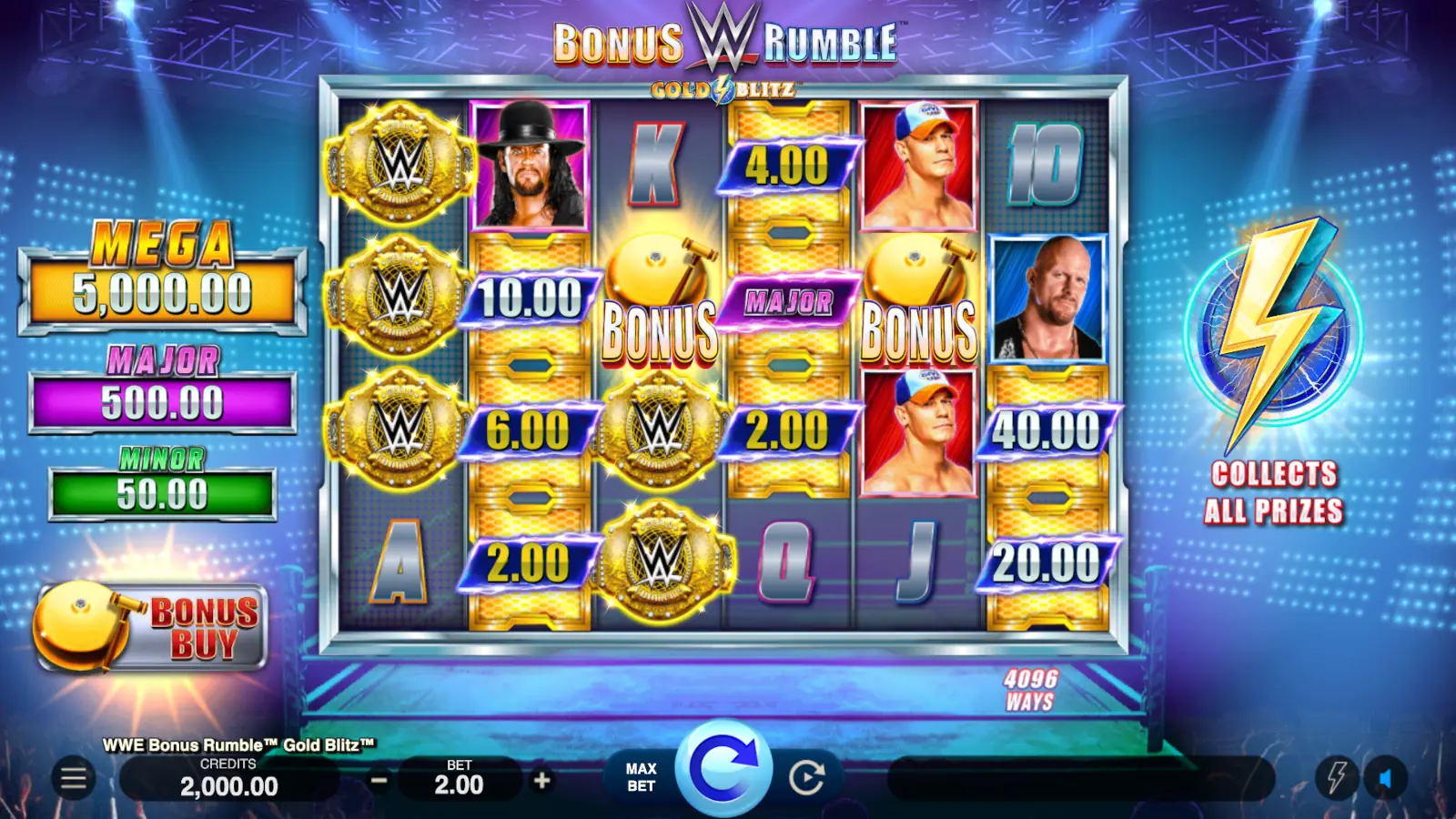 WWE Bonus Rumble Gold Blitz Slot Rules and Gameplay