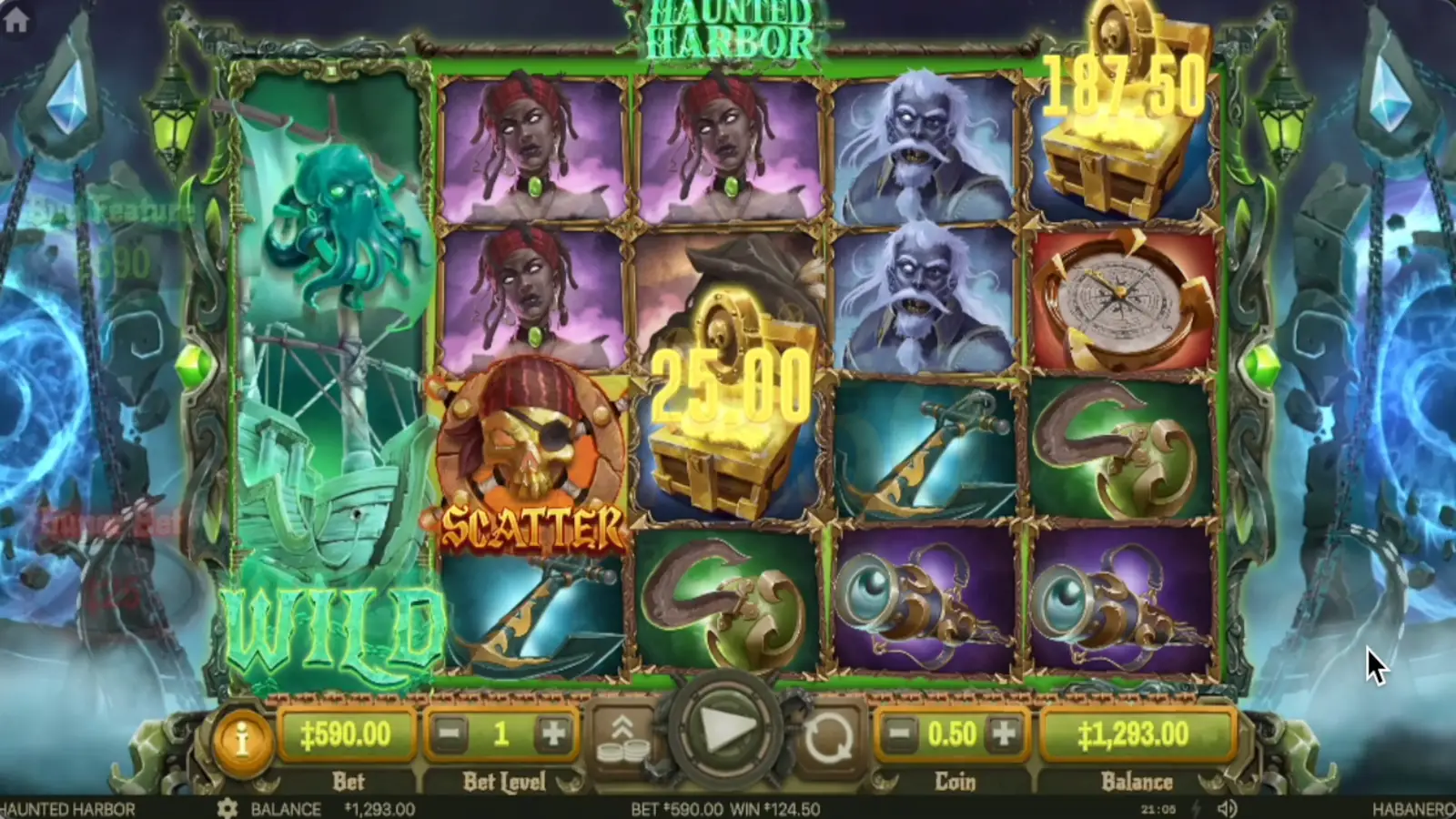 Haunted Harbor Slot Ghost Reel Feature