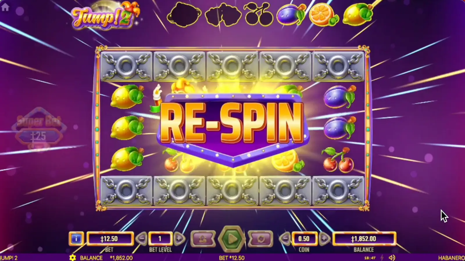 Jump! 2 Slot Respins Feature