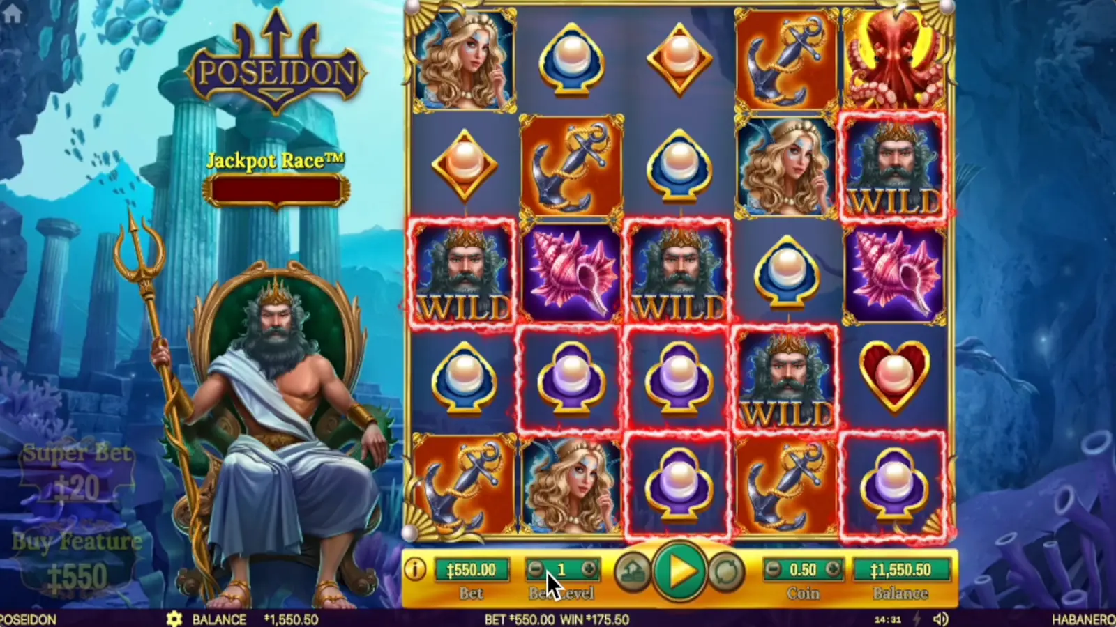 Poseidon Slot Free Games Feature