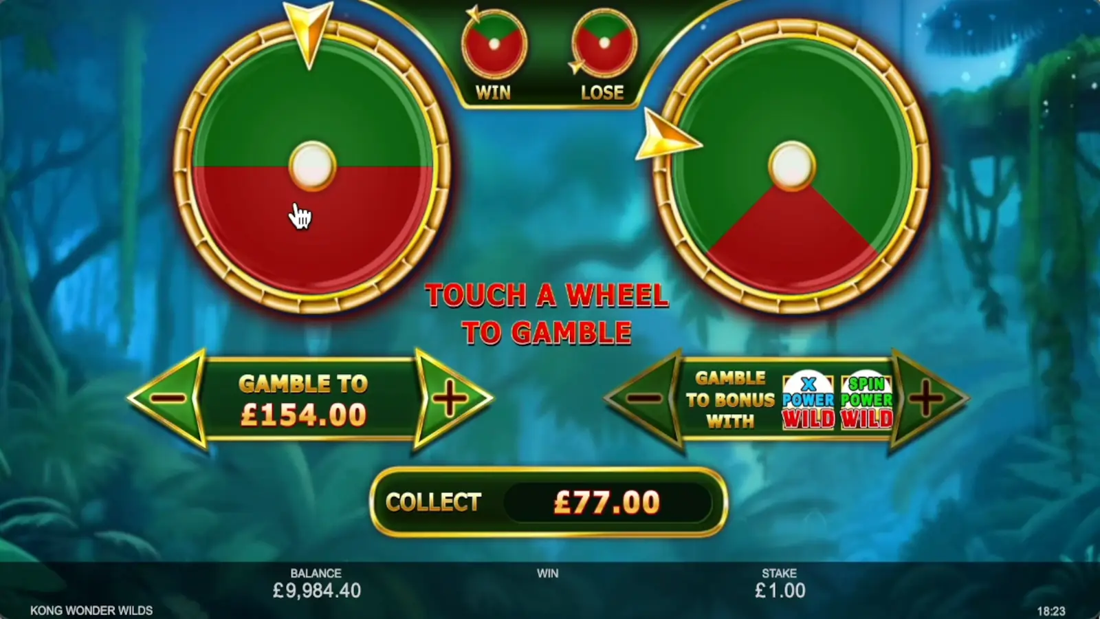 Kong Wonder Wilds Slot Gamble Feature