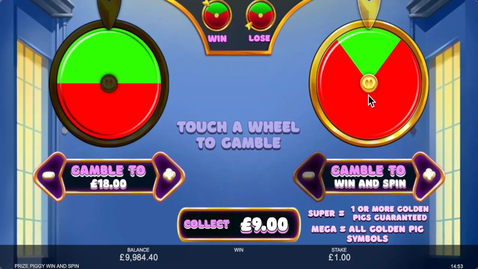 Prize Piggy Win & Spin Slot Gamble