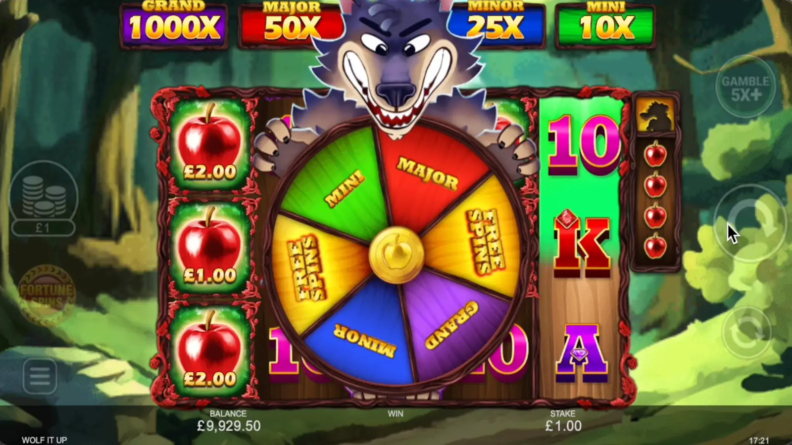 Wolf It Up Slot Wolf Wheel Bonus Game