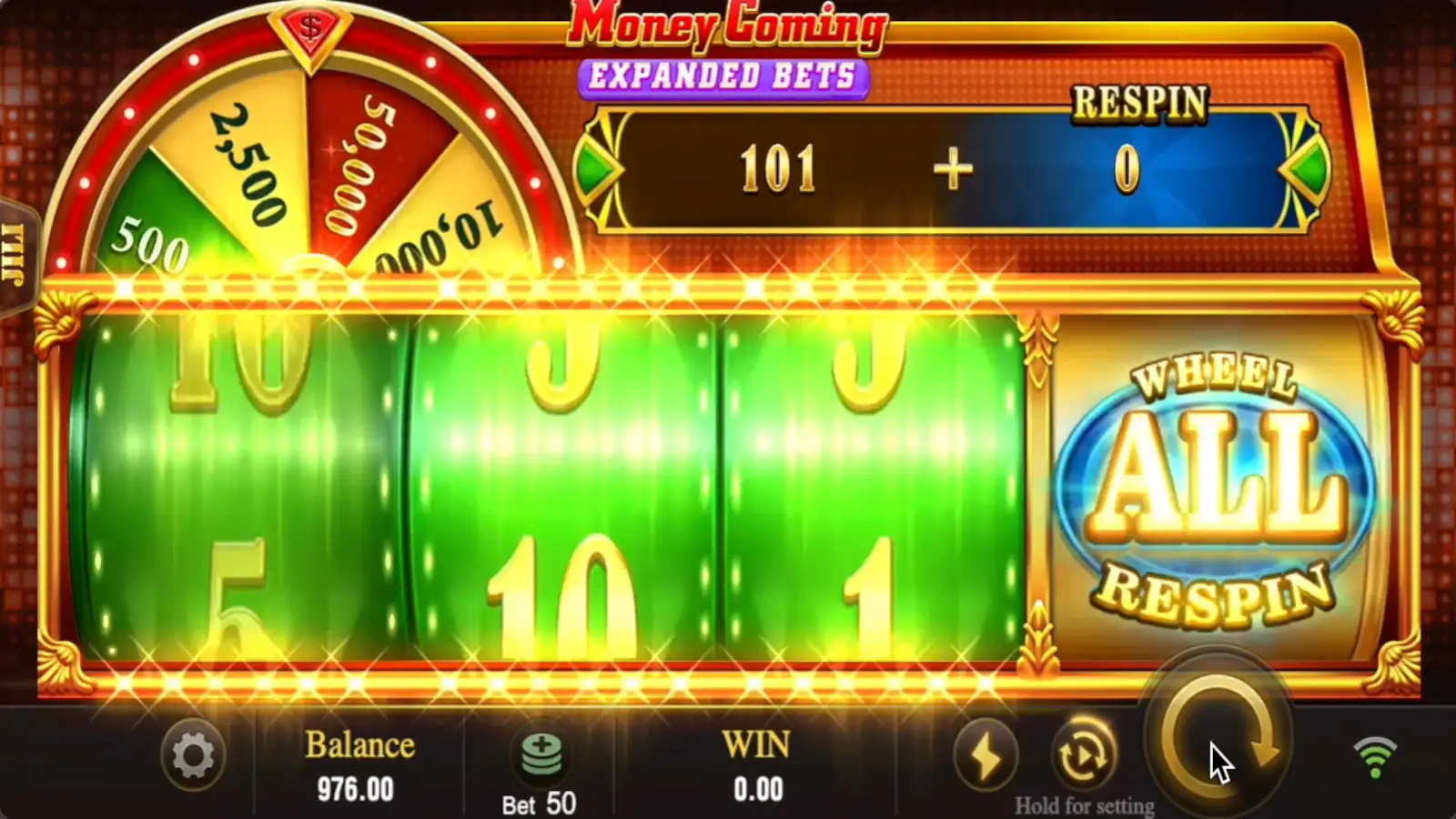 Money Coming Expand Bets Slot Respin Symbol