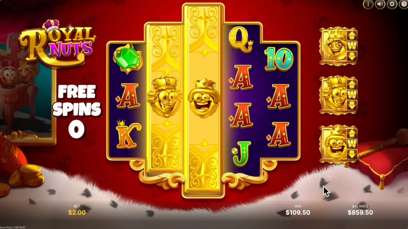 Royal Nuts Slot Free Spins