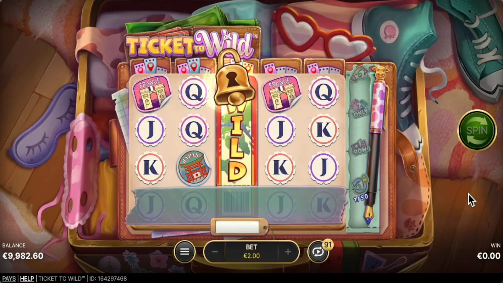 Ticket to Wild Slot Credit Card Feature