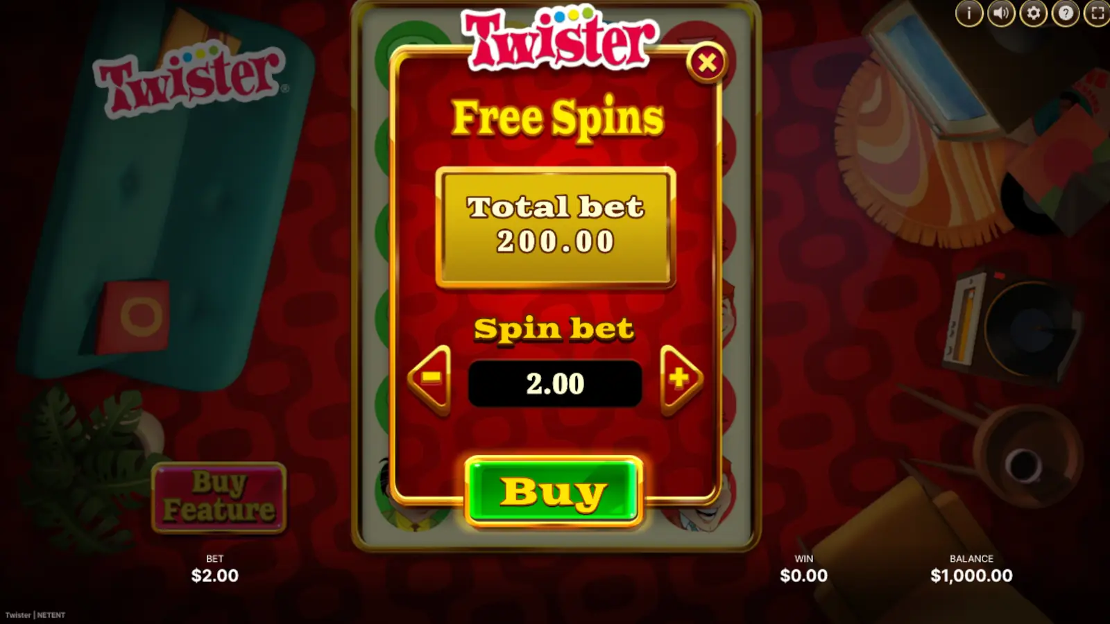 Twister Slot Feature Buy