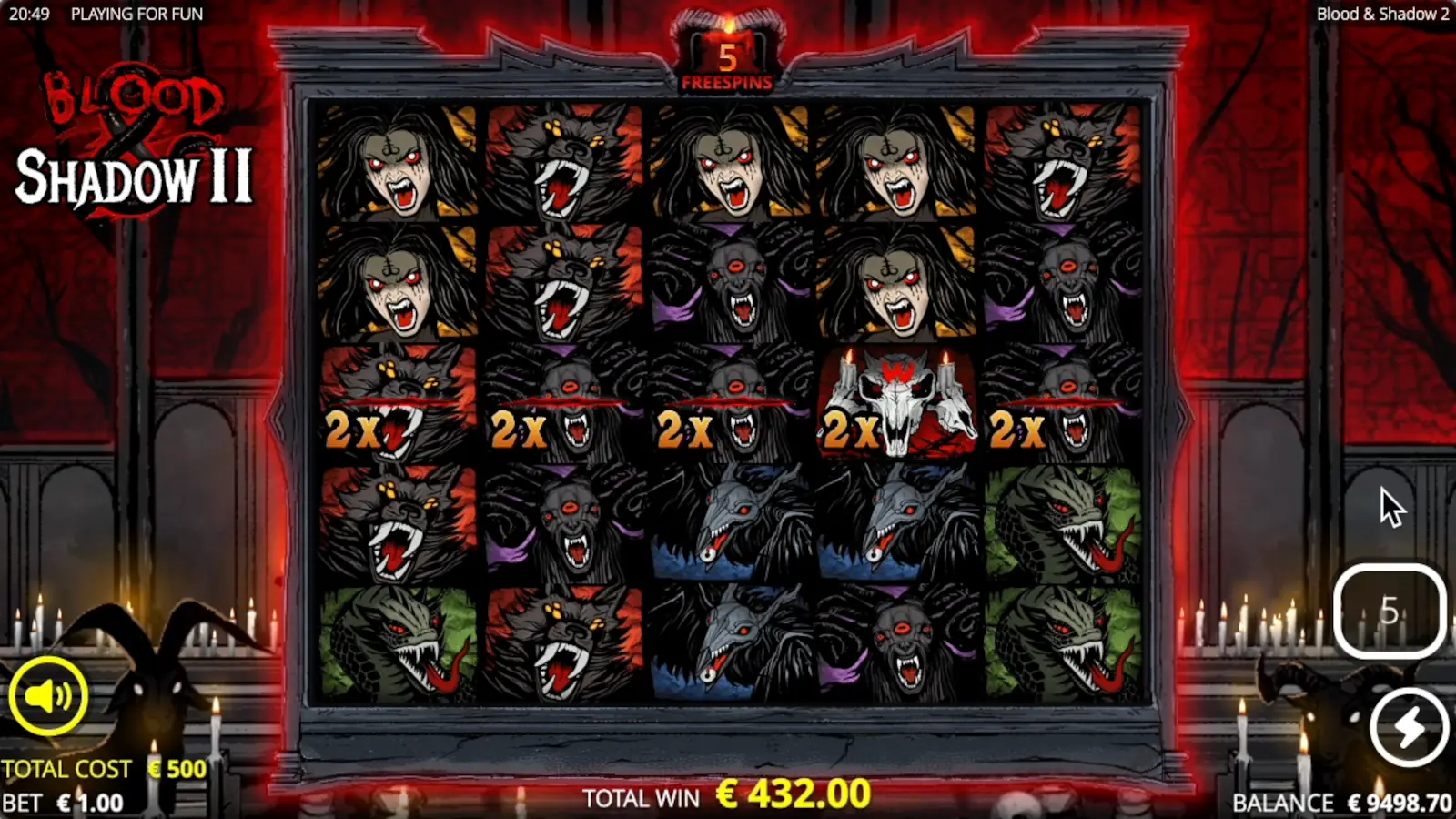 Blood & Shadow 2 Slot Free Spins