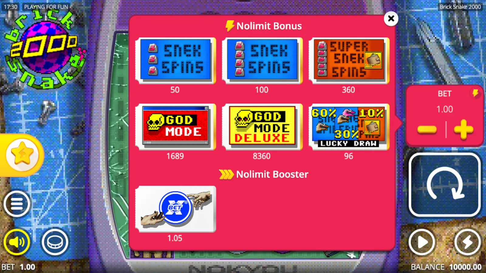 Brick Snake 2000 Slot Nolimit Bonus Buy