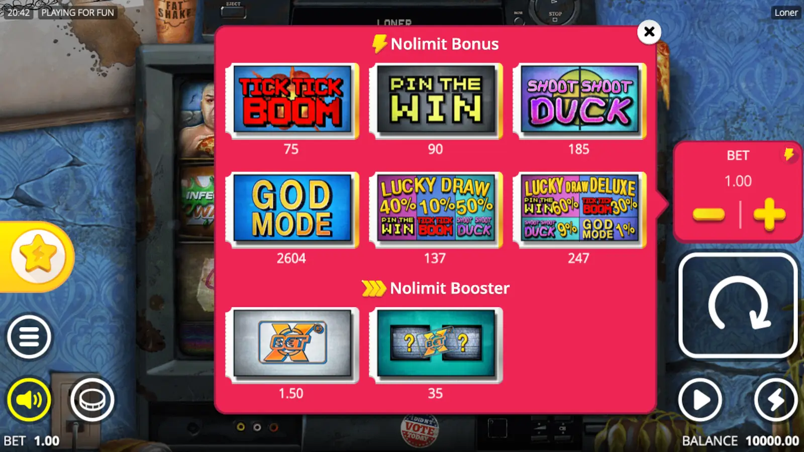 Loner Slot Nolimit Bonus