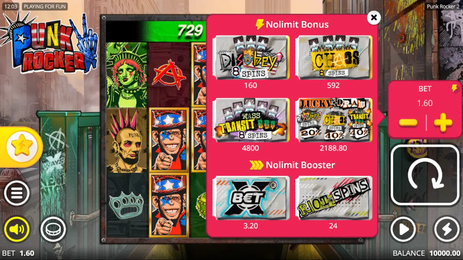 Punk Rocker 2 Slot Nolimit Bonus Buy