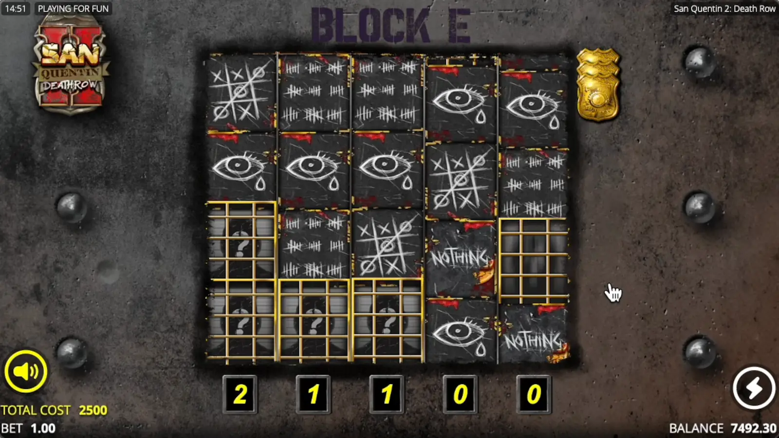 San Quentin 2: Death Row Slot Enhancer Cells, Scatters & Split Wilds