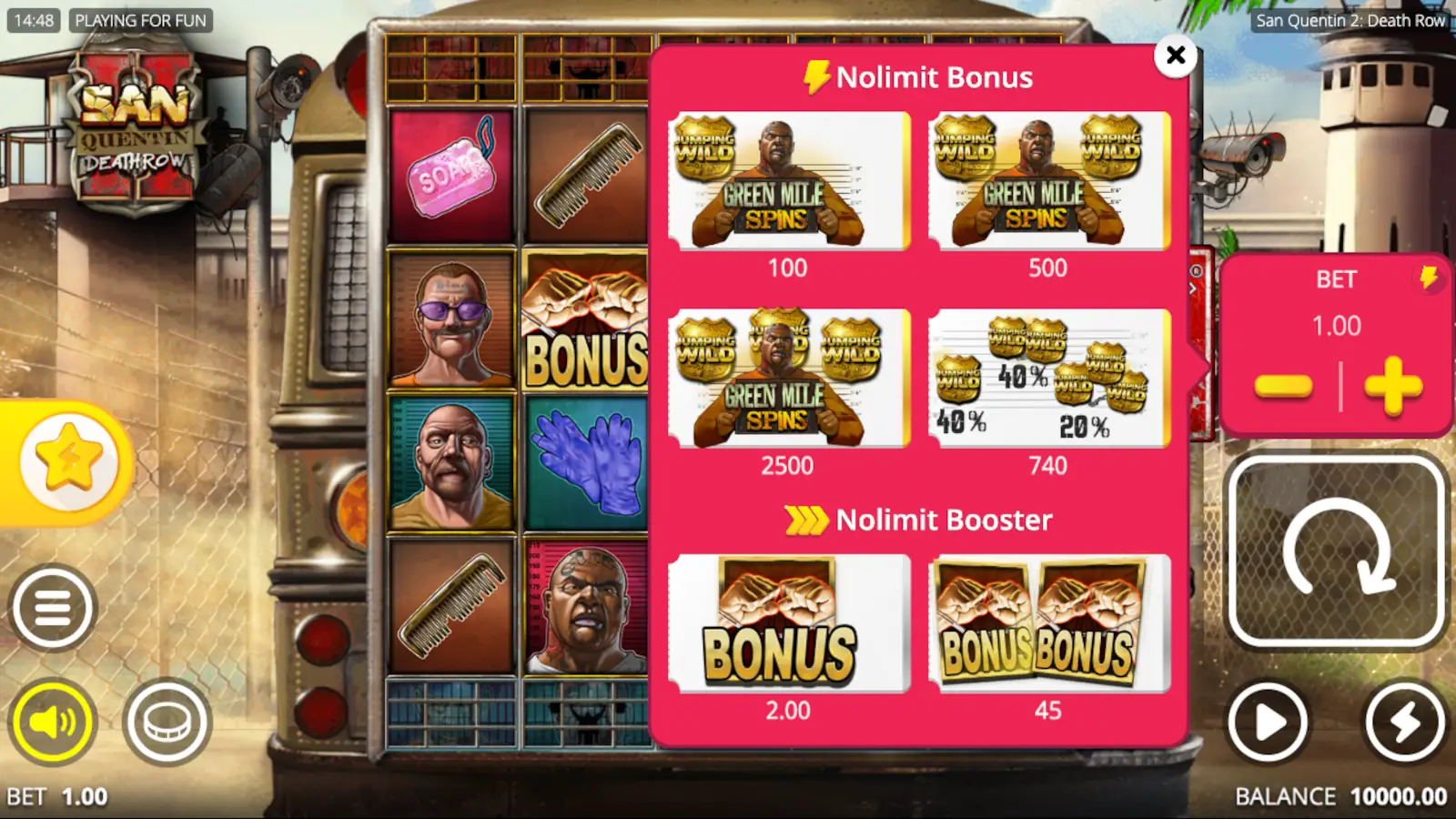 San Quentin 2: Death Row Slot Nolimit Bonus Buy