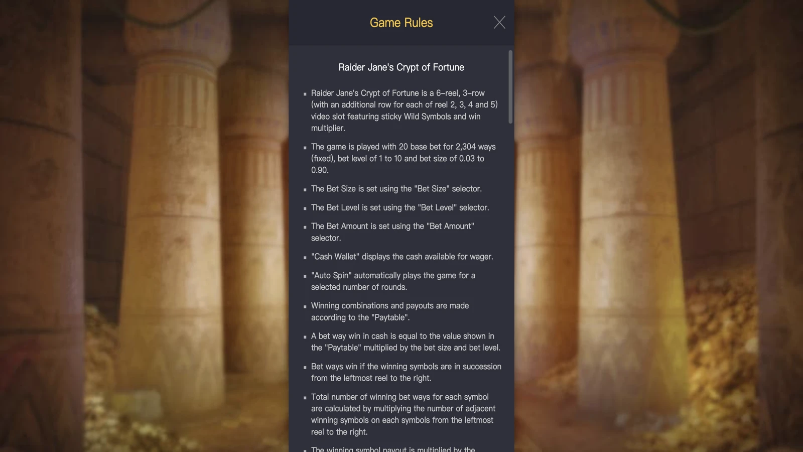 Raider Jane’s Crypt of Fortune rules 1
