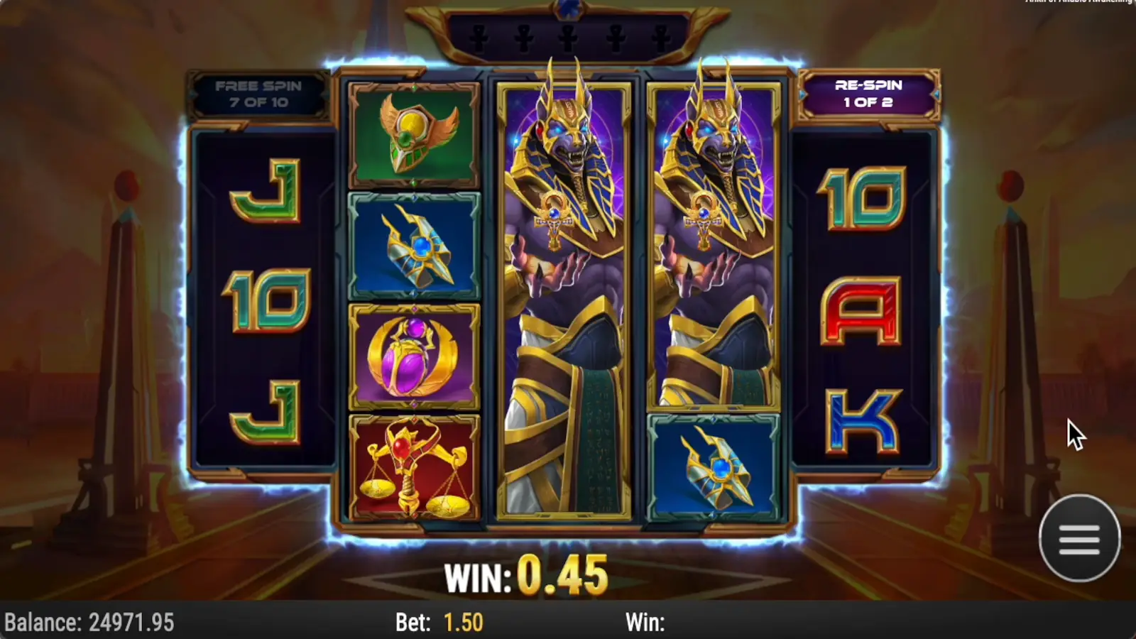 Ankh of Anubis Awakening Slot Free Spins