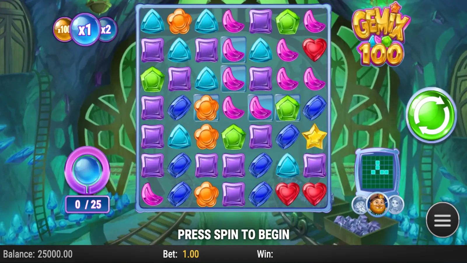 Gemix 100 Slot Rules and Gameplay