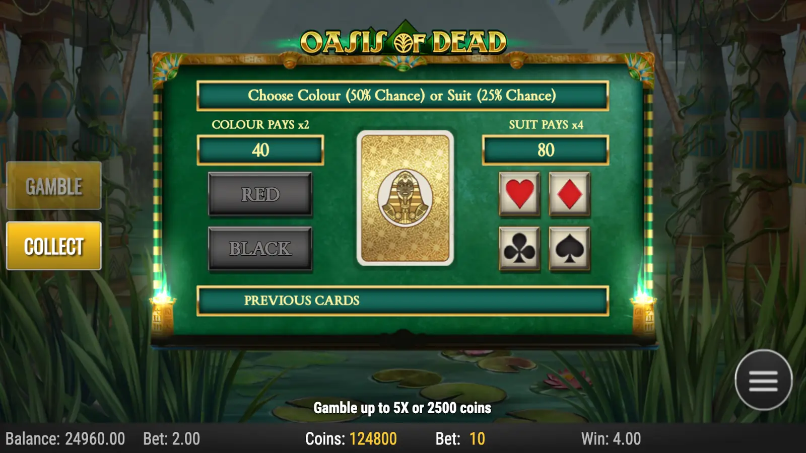 Oasis of Dead Slot Gamble Feature