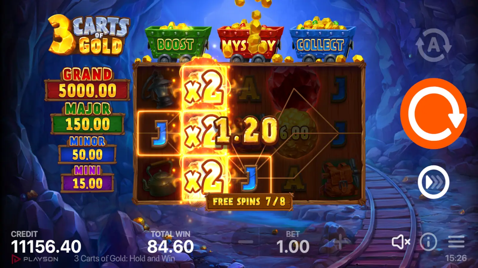 3 Carts of Gold: Hold and Win Slot Free Spins