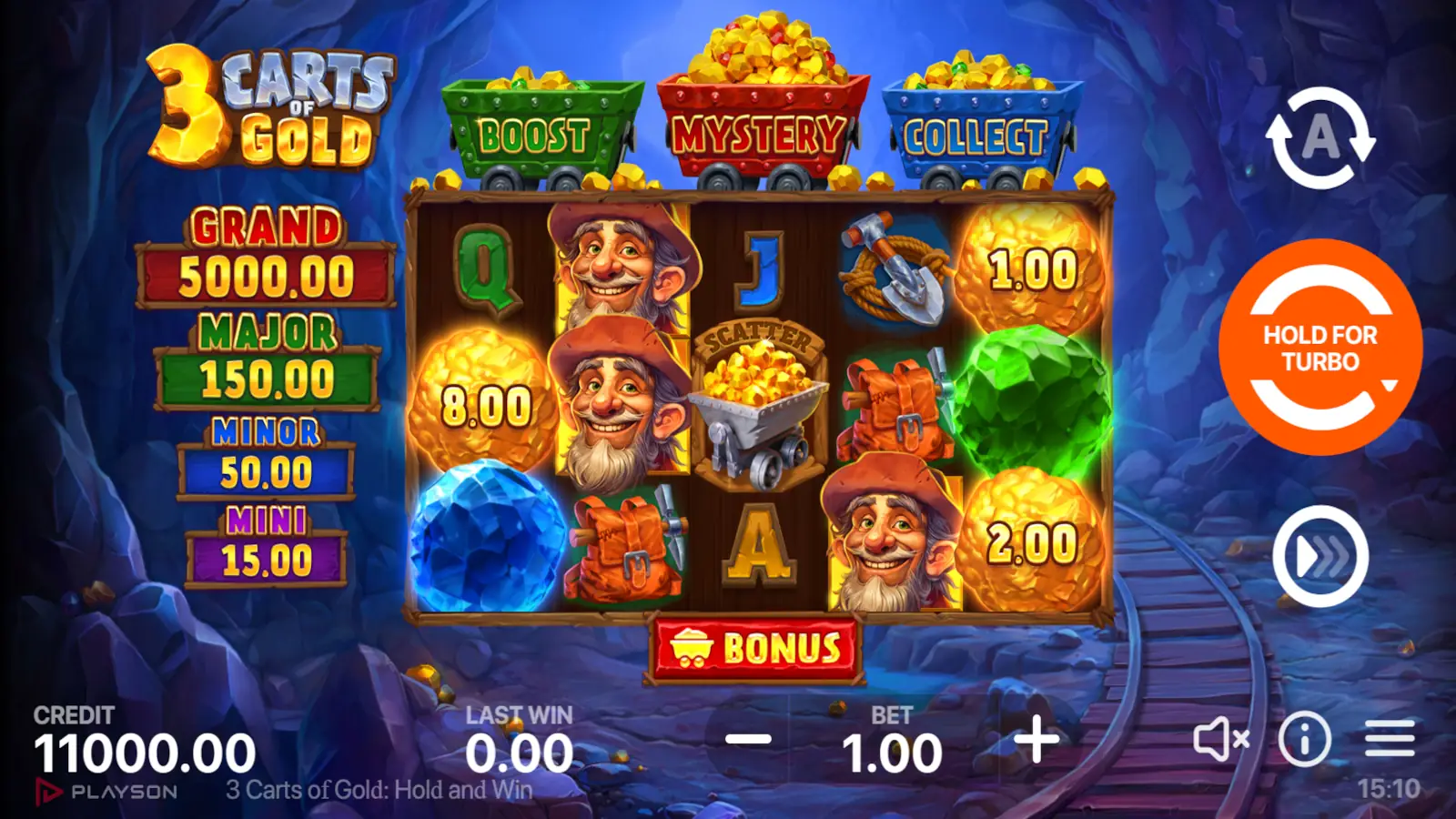 3 Carts of Gold: Hold and Win Slot Rules and Gameplay