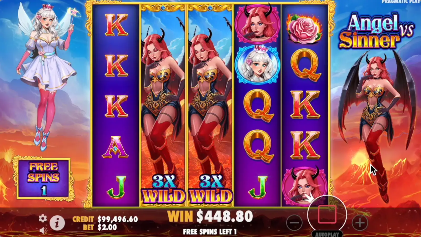 Angel vs Sinner Slot Free Spins