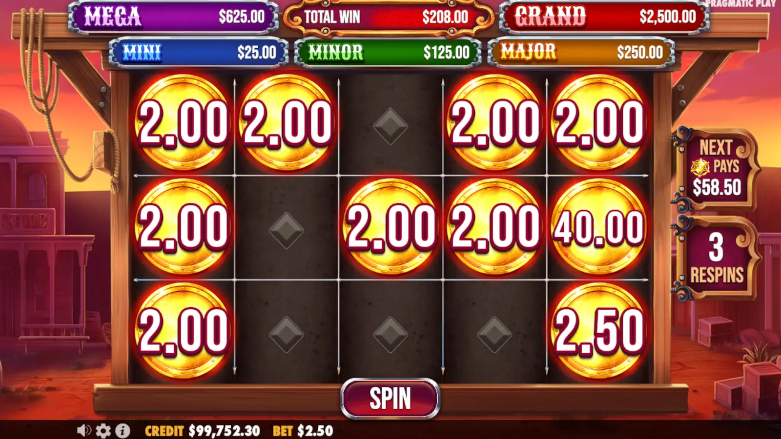 Badge Blitz Slot Money Respin Feature