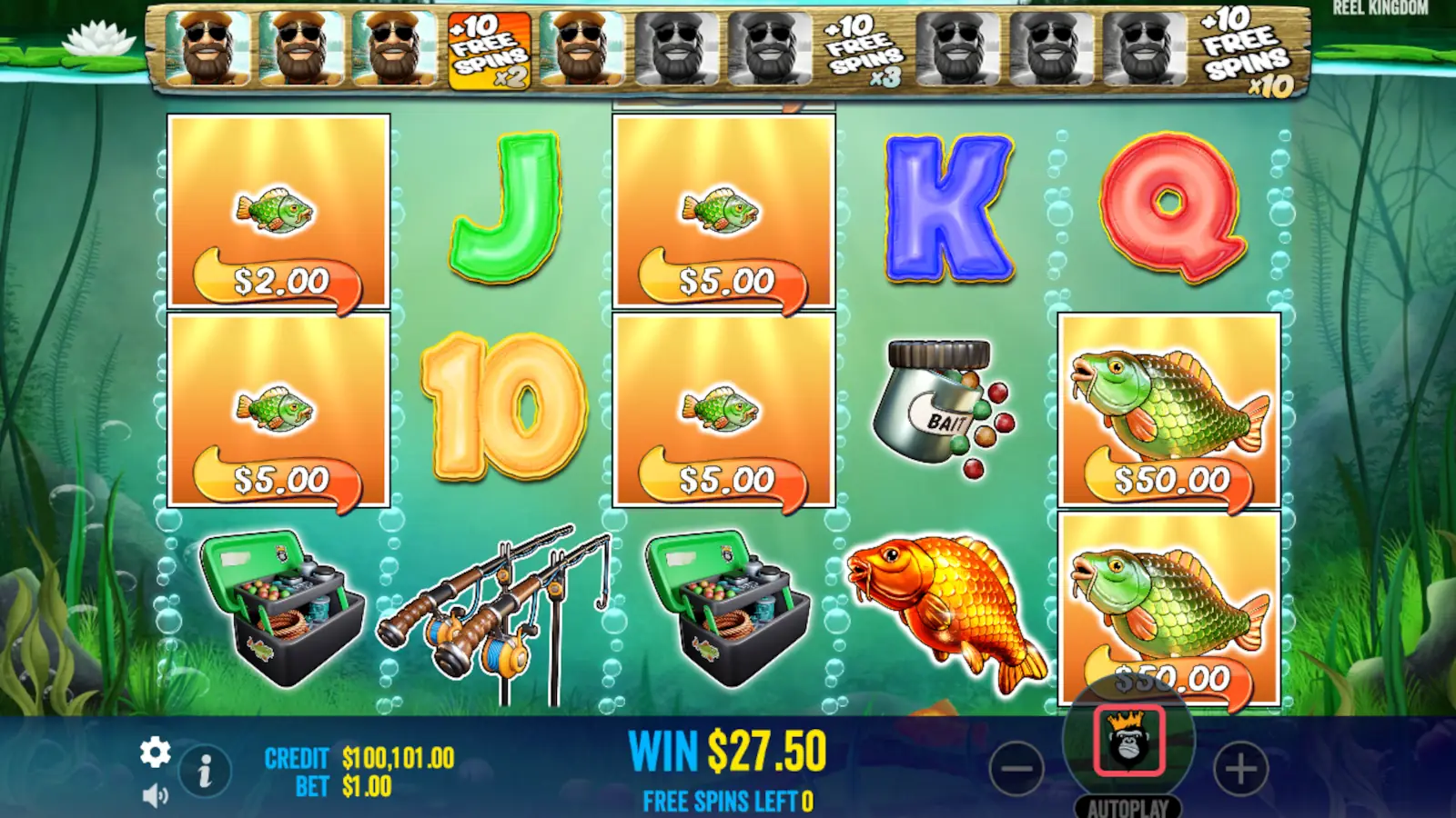 Gold Carp Bonanza Slot Random Fish Money Symbols