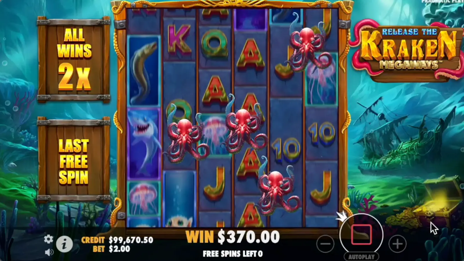 Release the Kraken Megaways Slot Free Spins 2