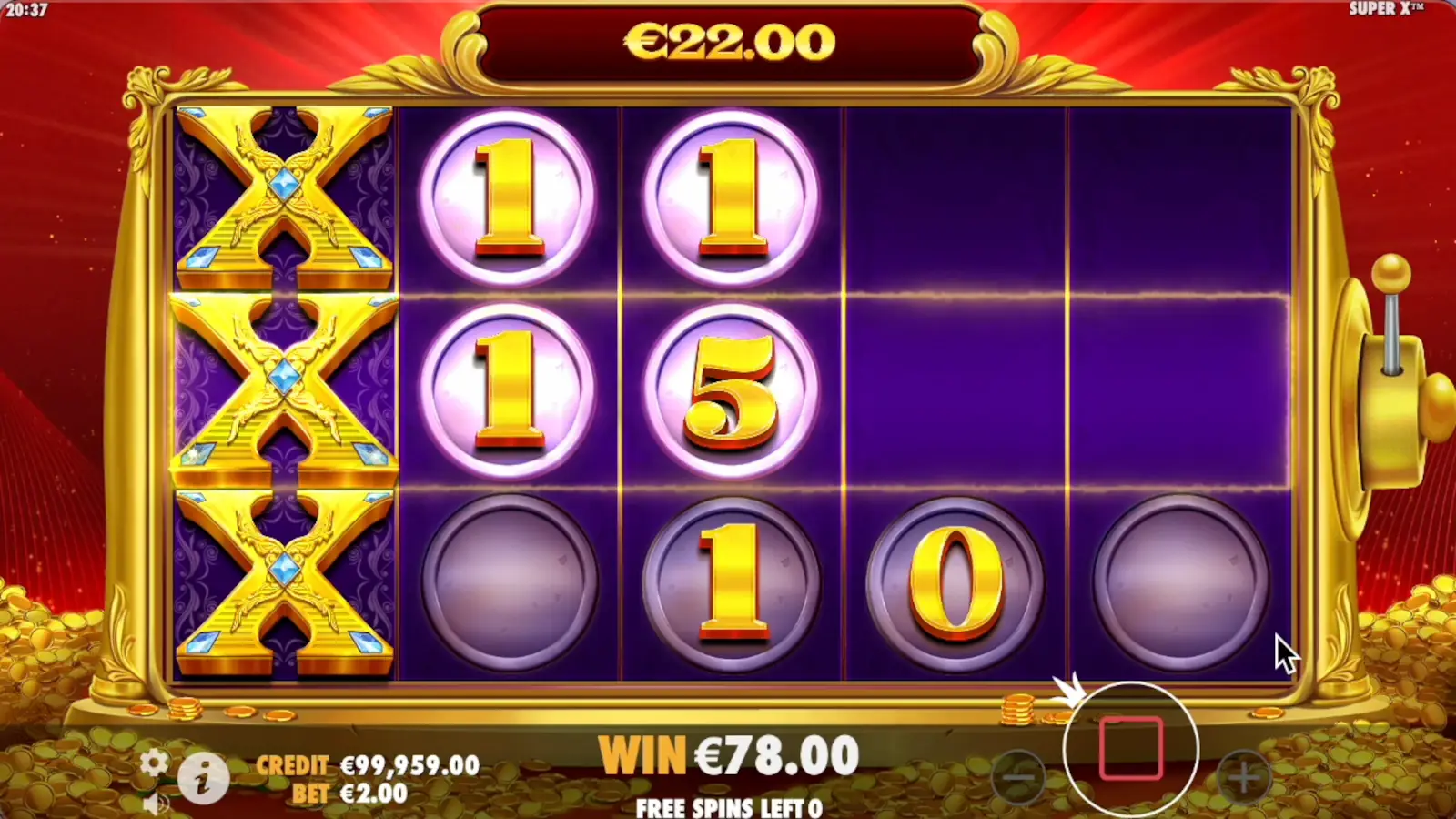 Super X Slot X Bet Respin Feature