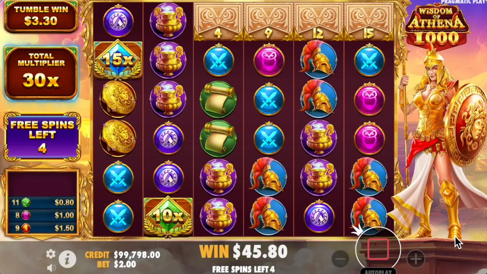 Wisdom of Athena 1000 Slot Free Spins Feature