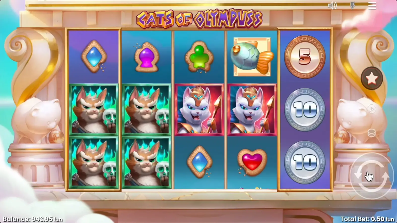 Cats of Olympuss Slot Instant Prize Symbols