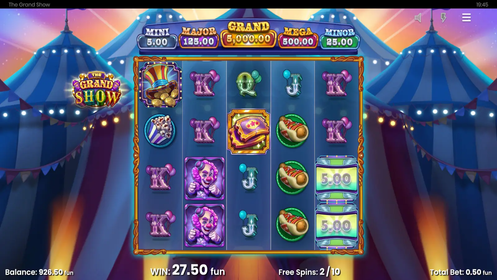 The Grand Show Slot Free Spins