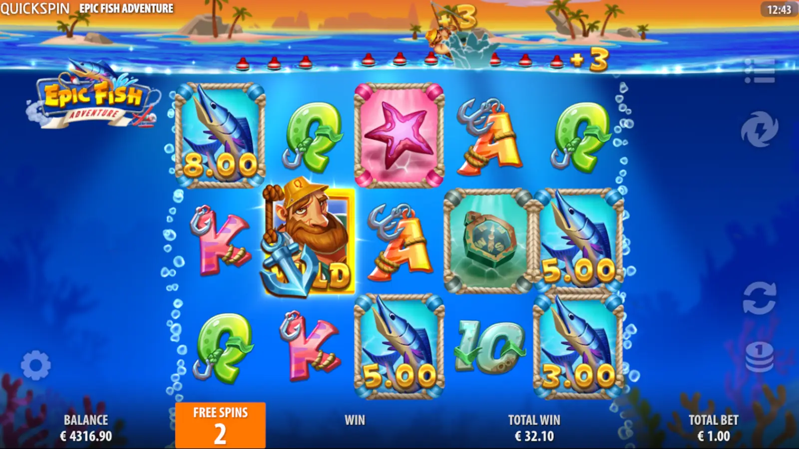 Epic Fish Adventure Slot Free Spins